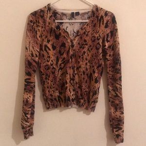 H&M leopard print cardigan